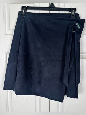 LOFT Navy Wrap Skirt